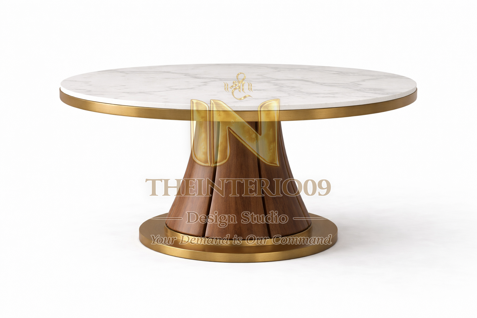 Stone-Top Center Table